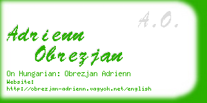 adrienn obrezjan business card